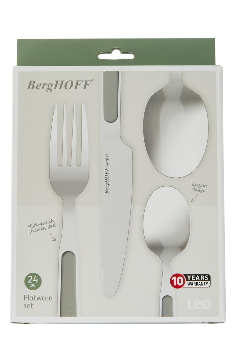 BergHOFF Leo Balance 24-Piece Flatware Set, Alternate, color, Moonmist