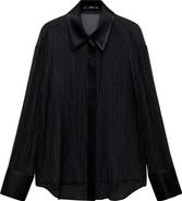 MANGO Button-Up Woven Shirt