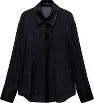 MANGO Button-Up Woven Shirt