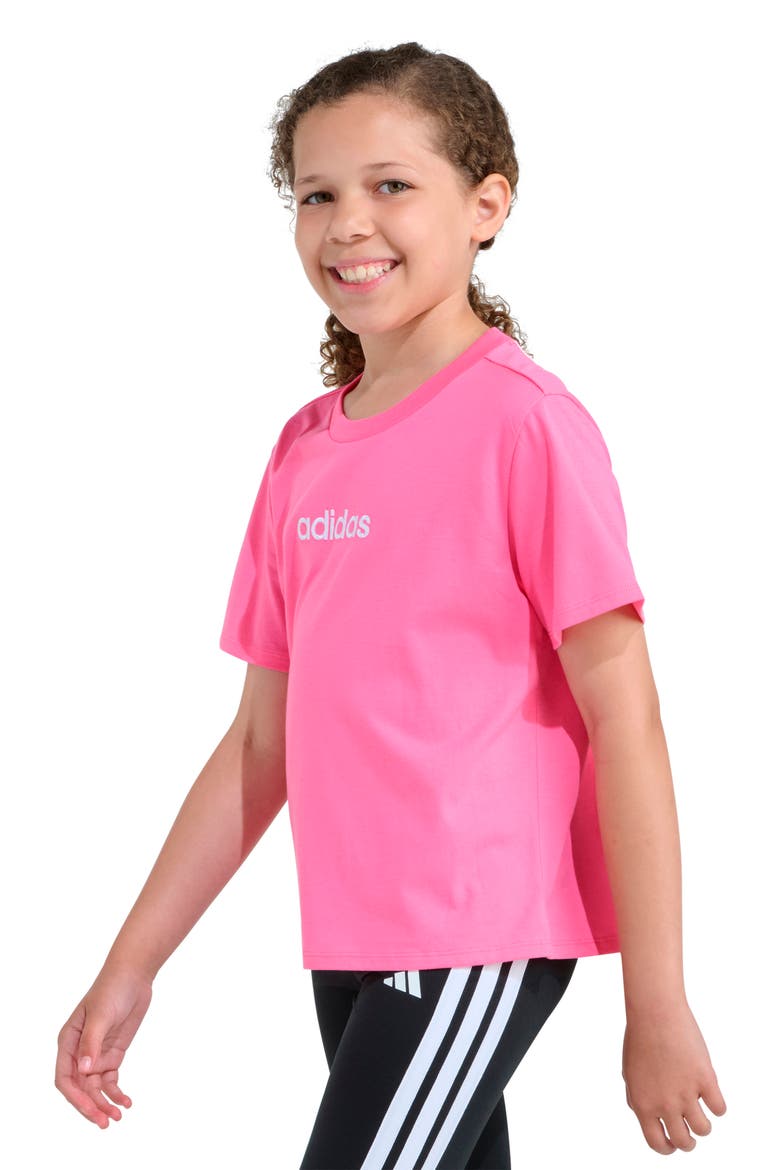Kids' Embroidered T-Shirt, Alternate, color, LUCID PINK