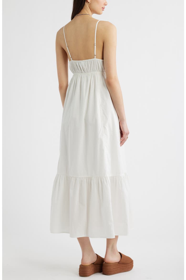 Ruffle Hem Cotton Maxi Dress, Alternate, color, IVORY