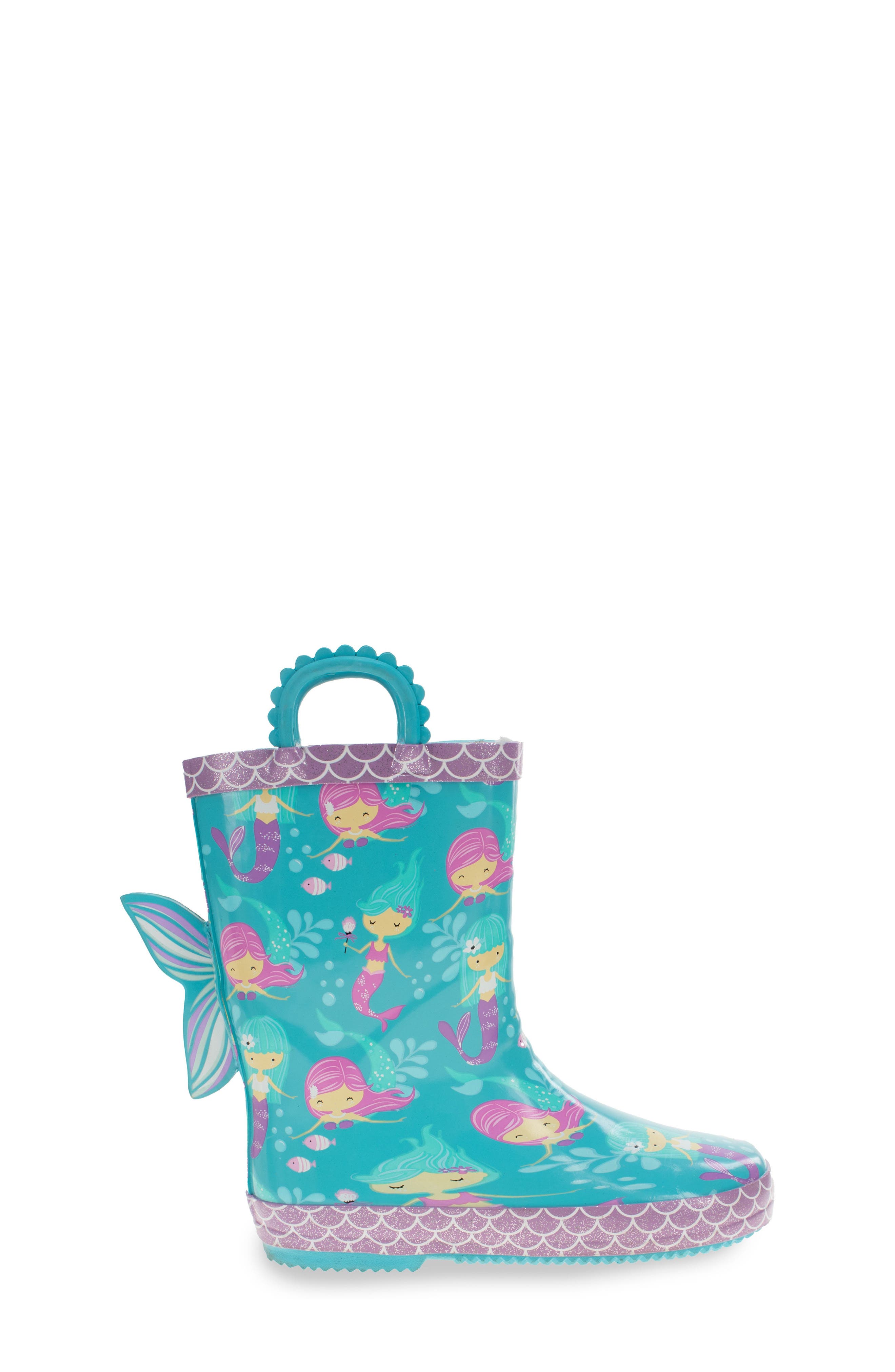 Western Chief Kids' Mermaid Tales Rain Boot, Alternate, color, Aqua