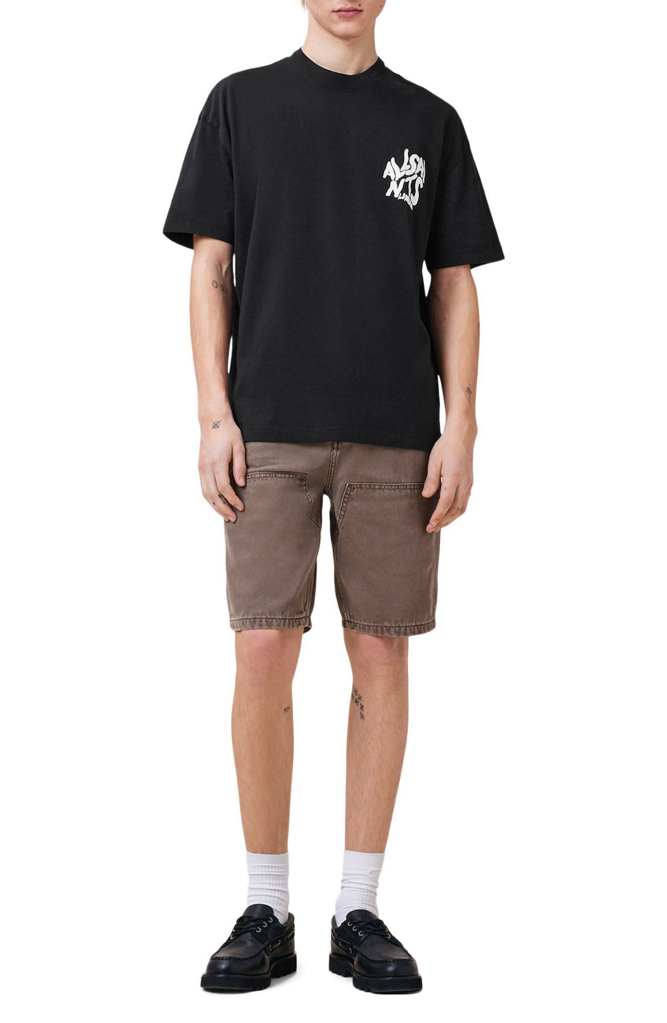 Мужские AllSaints Orlando Logo Oversize Graphic T-Shirt — фото 5