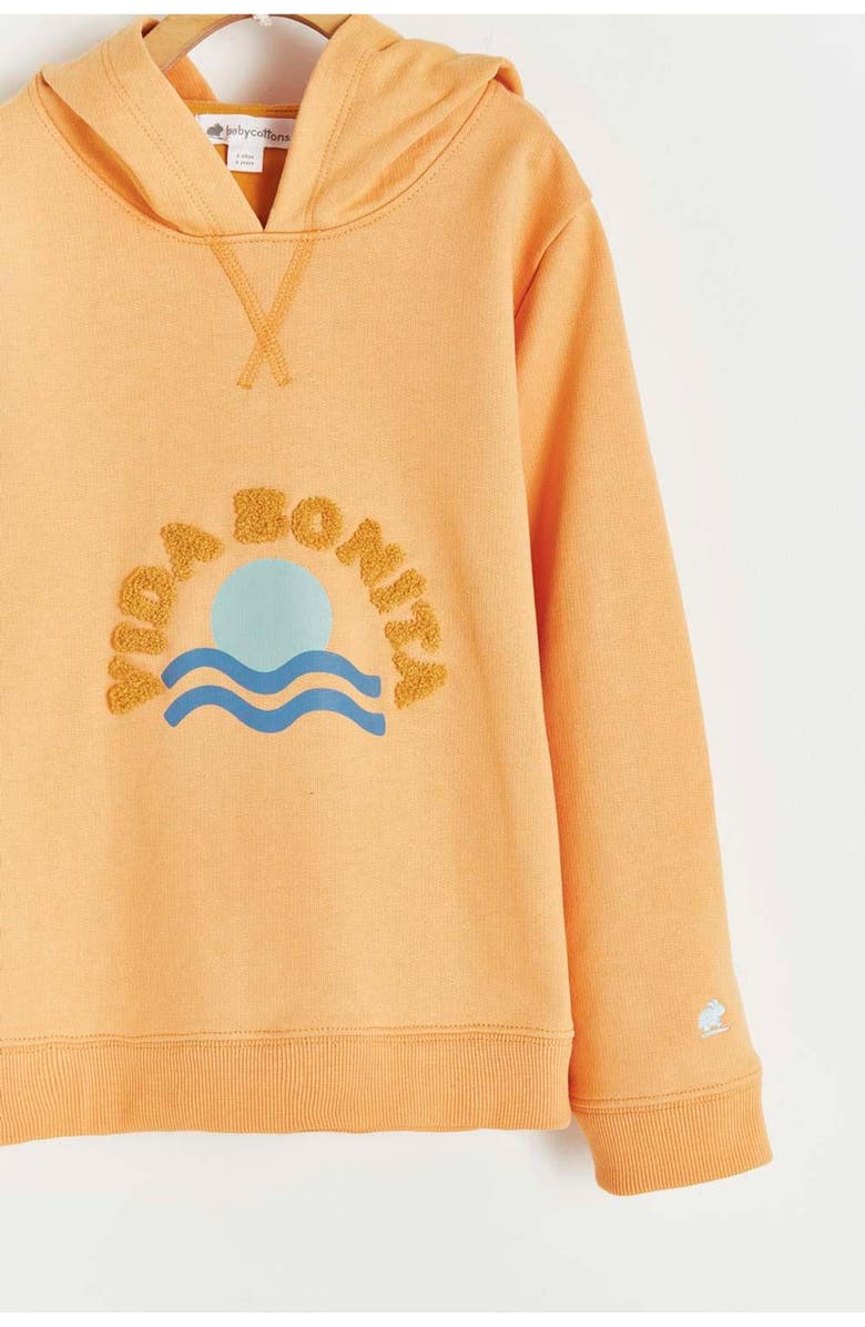 Babycottons Sunset Quarter-Zip Pullover for Toddler, Alternate, color, Orange