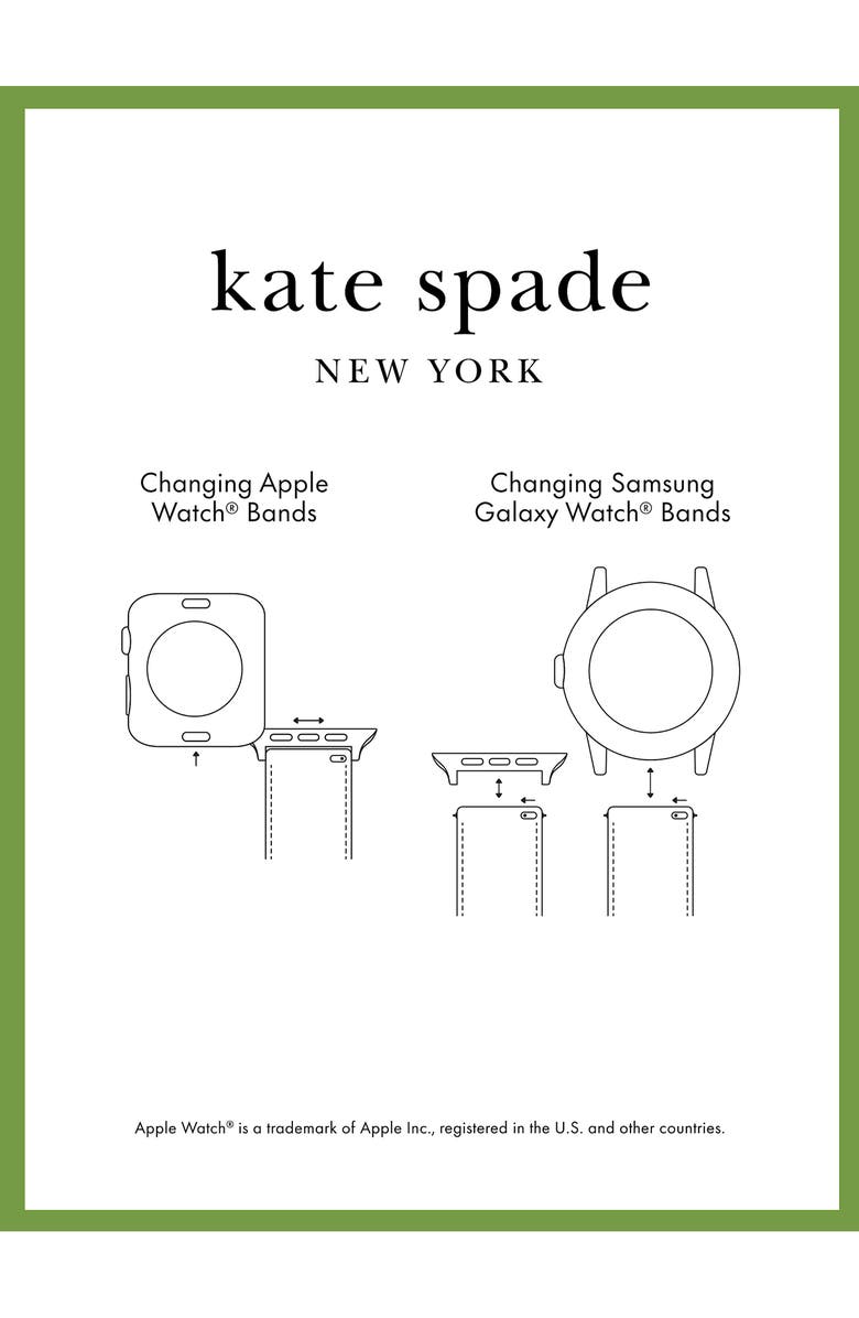 Kate Spade New York metallic leather 20mm Apple Watch<sup>®</sup> watchband, Alternate, color,