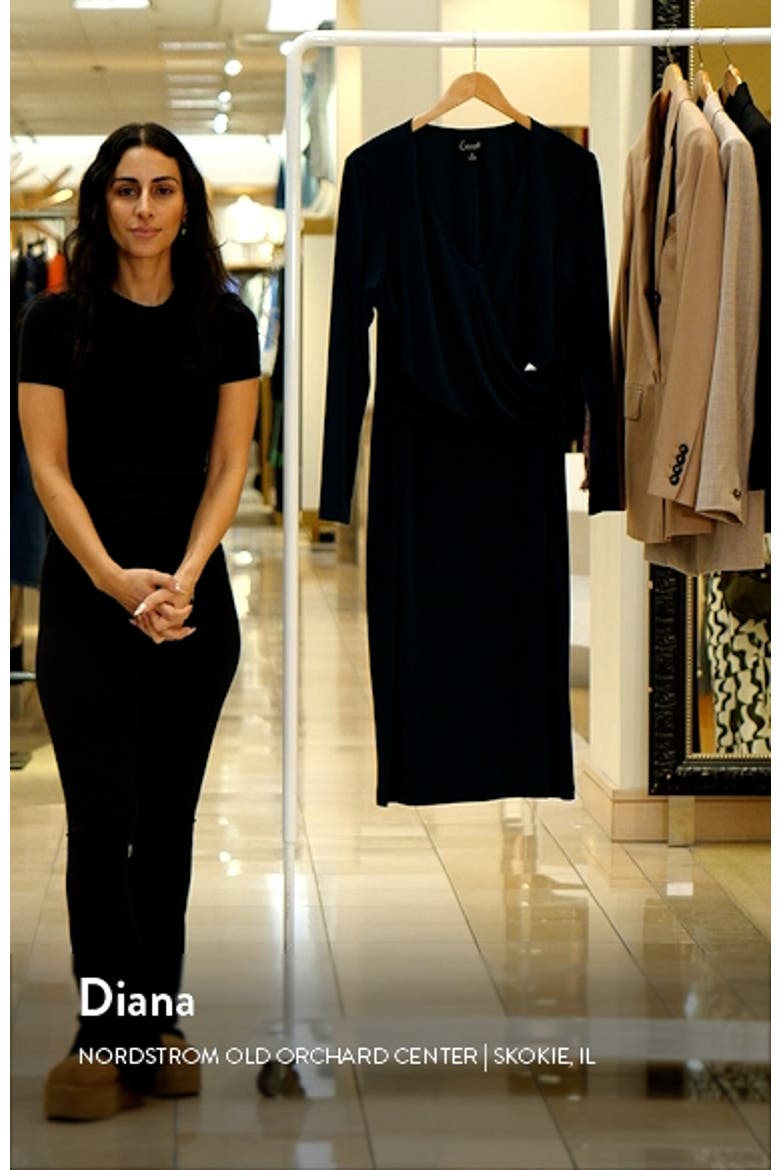 Twisted Bodice Long Sleeve Midi Dress video