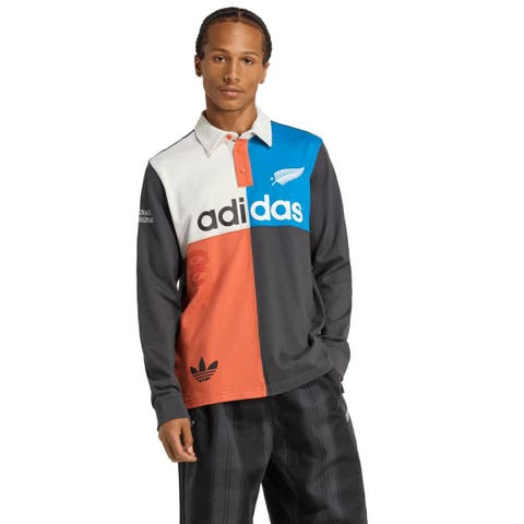 Men's All Blacks adidas Long Sleeve Rugby Shirt - Black