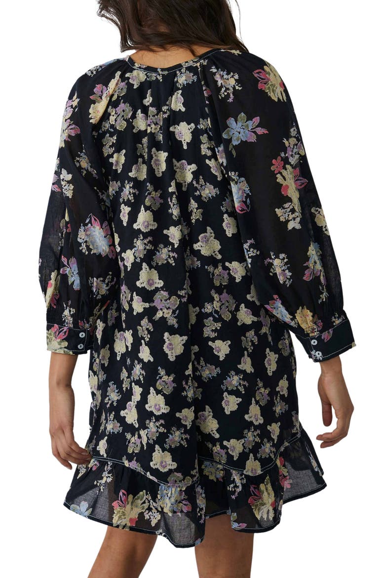 Camella Floral Print Minidress, Alternate, color, BLACK COMBO