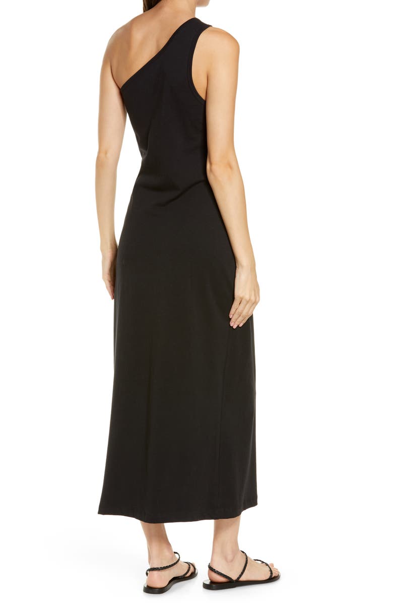 Seafolly One-Shoulder Jersey Midi Cover-Up Dress, Alternate, color, 