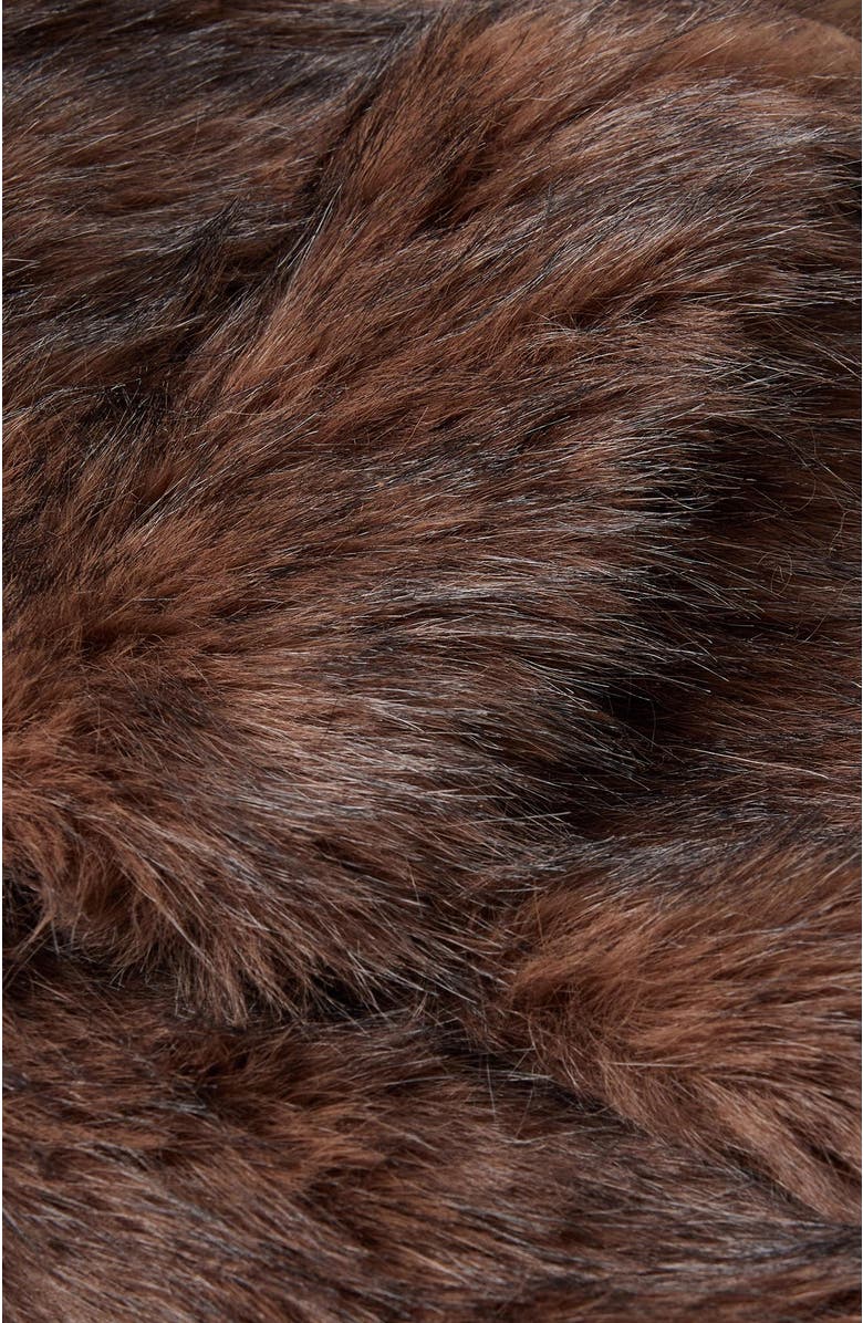 Cotton On Men's Faux Fur Bomber Jacket, Alternate, color, Brown