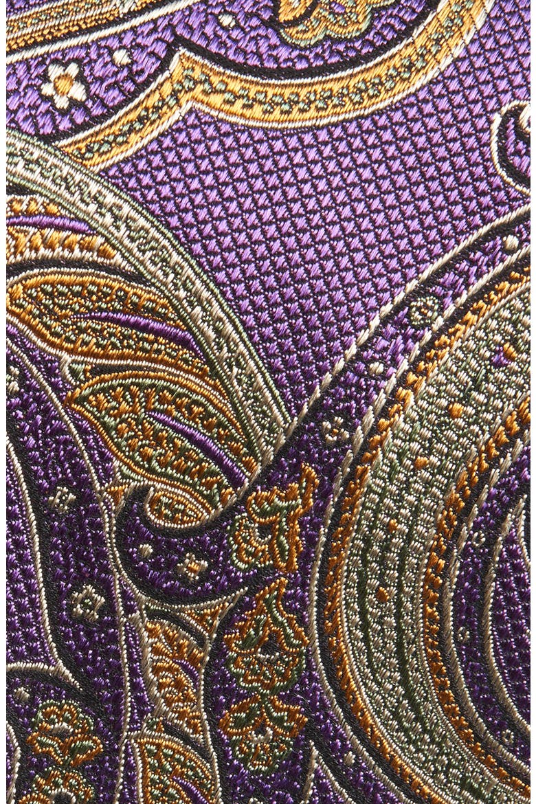 Paisley Silk Tie, Alternate, color, PURPLE