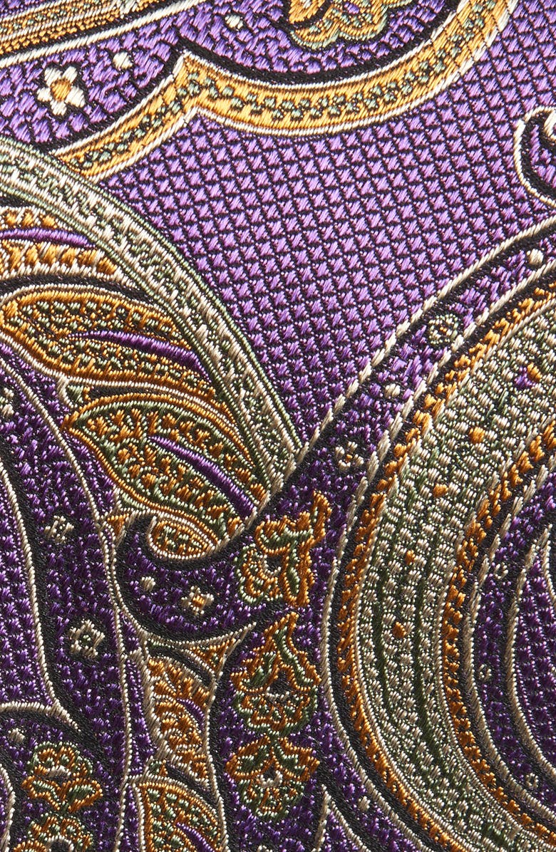 Nordstrom Paisley Silk Tie, Alternate, color, Purple