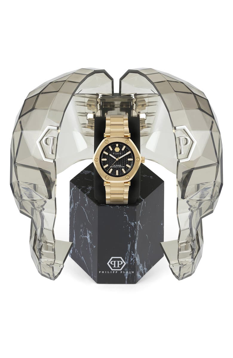 PHILIPP PLEIN The Hexagon Bracelet Watch, 38mm, Alternate, color, Ip Yellow Gold