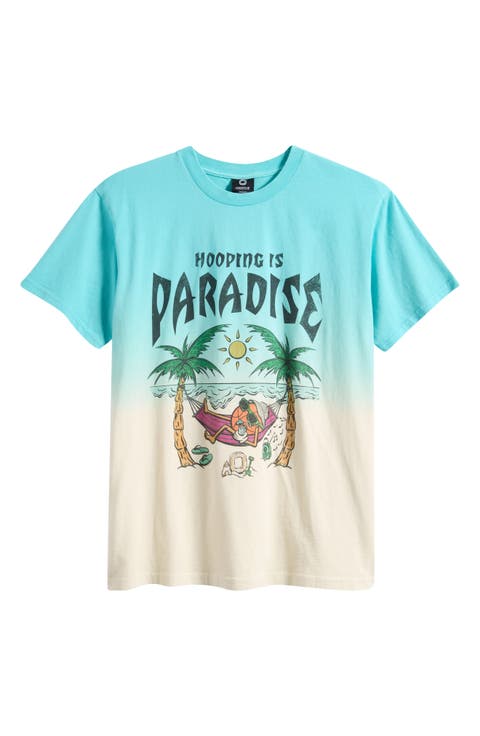 Daybreak Dip Dye Cotton Graphic T-Shirt