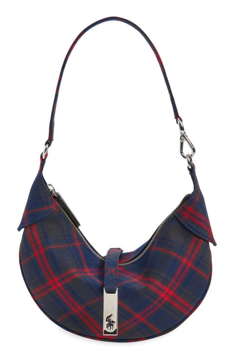 Plaid Cotton Shoulder Bag