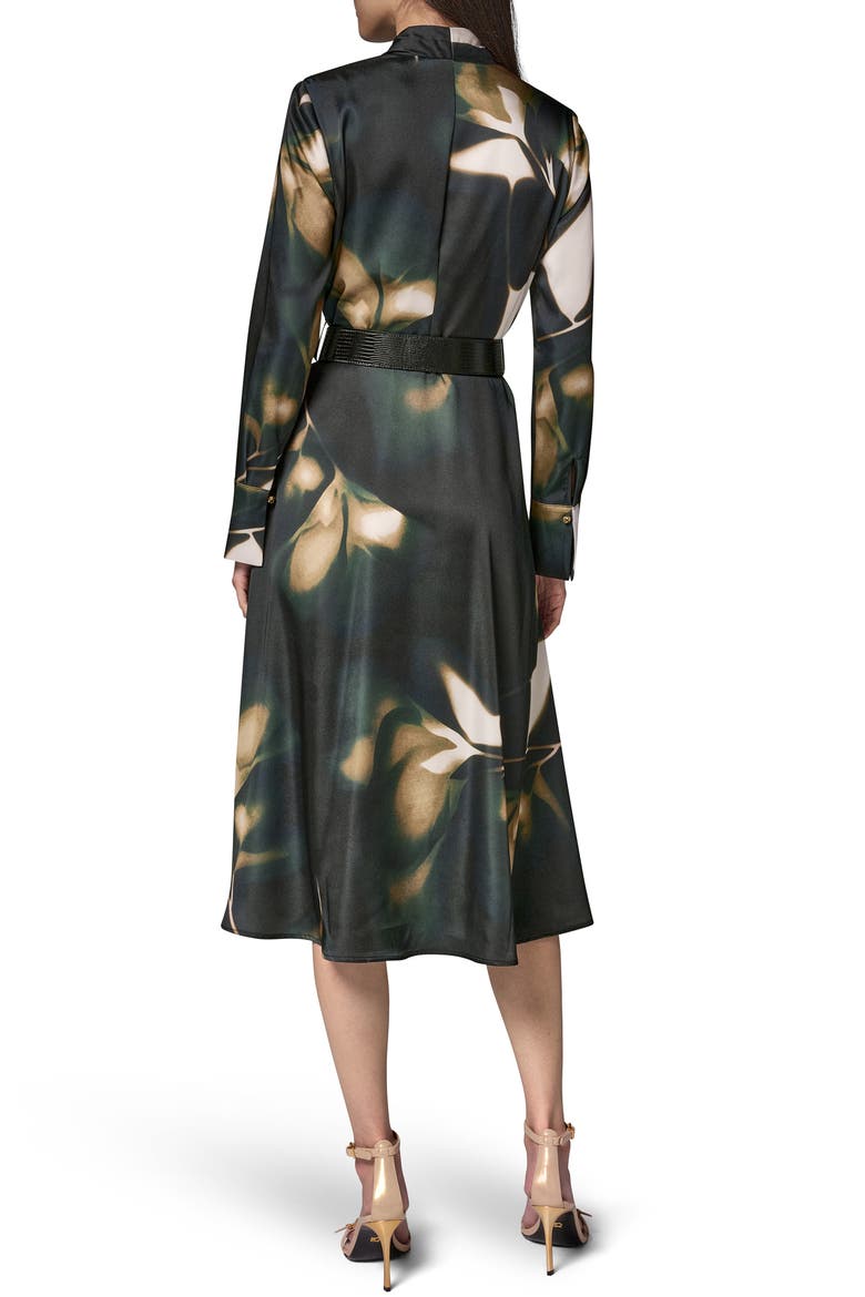 Belted Long Sleeve Dress, Alternate, color, OLIV BRINE