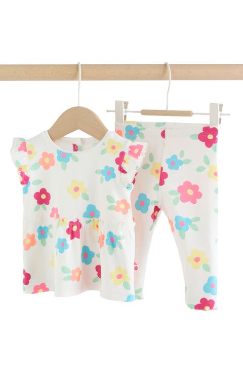 Floral Print Sleeveless Top & Leggings (Baby)