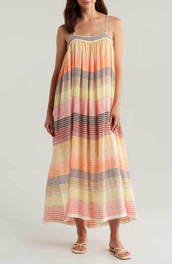 lemlem Eda Mixed Stripe Cotton Blend Cover-Up Sundress