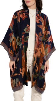 SAACHI Midnight Maple Floral Ruana