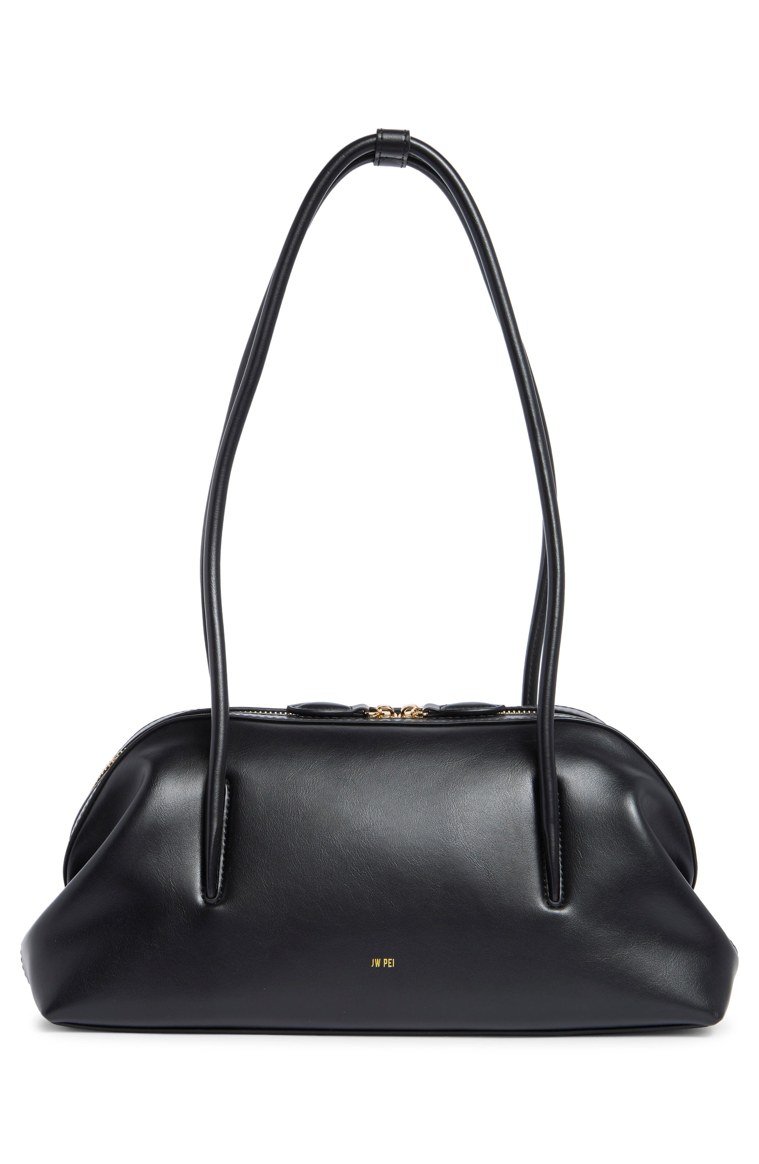 Aveline Faux Leather Shoulder Bag, Alternate, color, BLACK