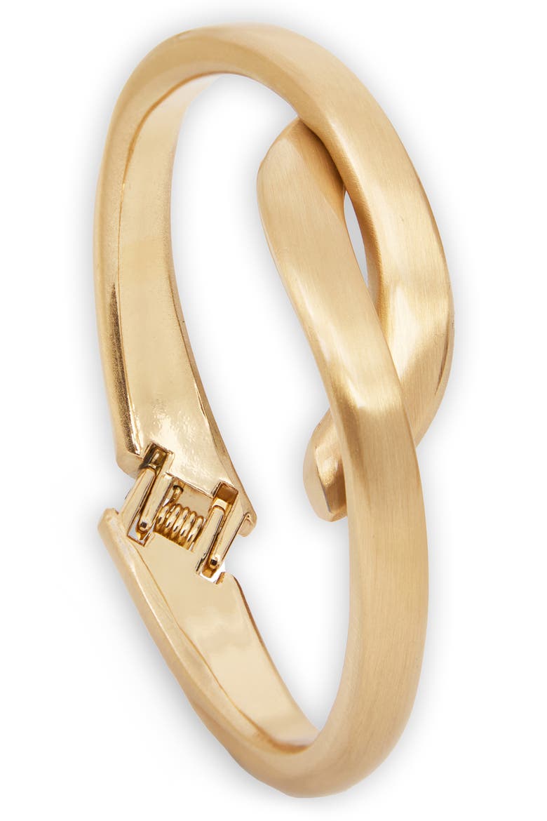 Modern Knot Bangle Bracelet, Main, color, GOLD