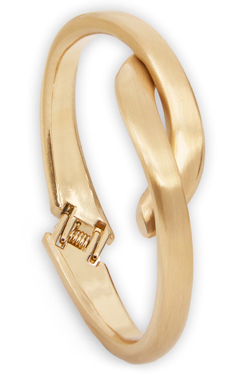SAACHI Modern Knot Bangle Bracelet, Main, color, Gold