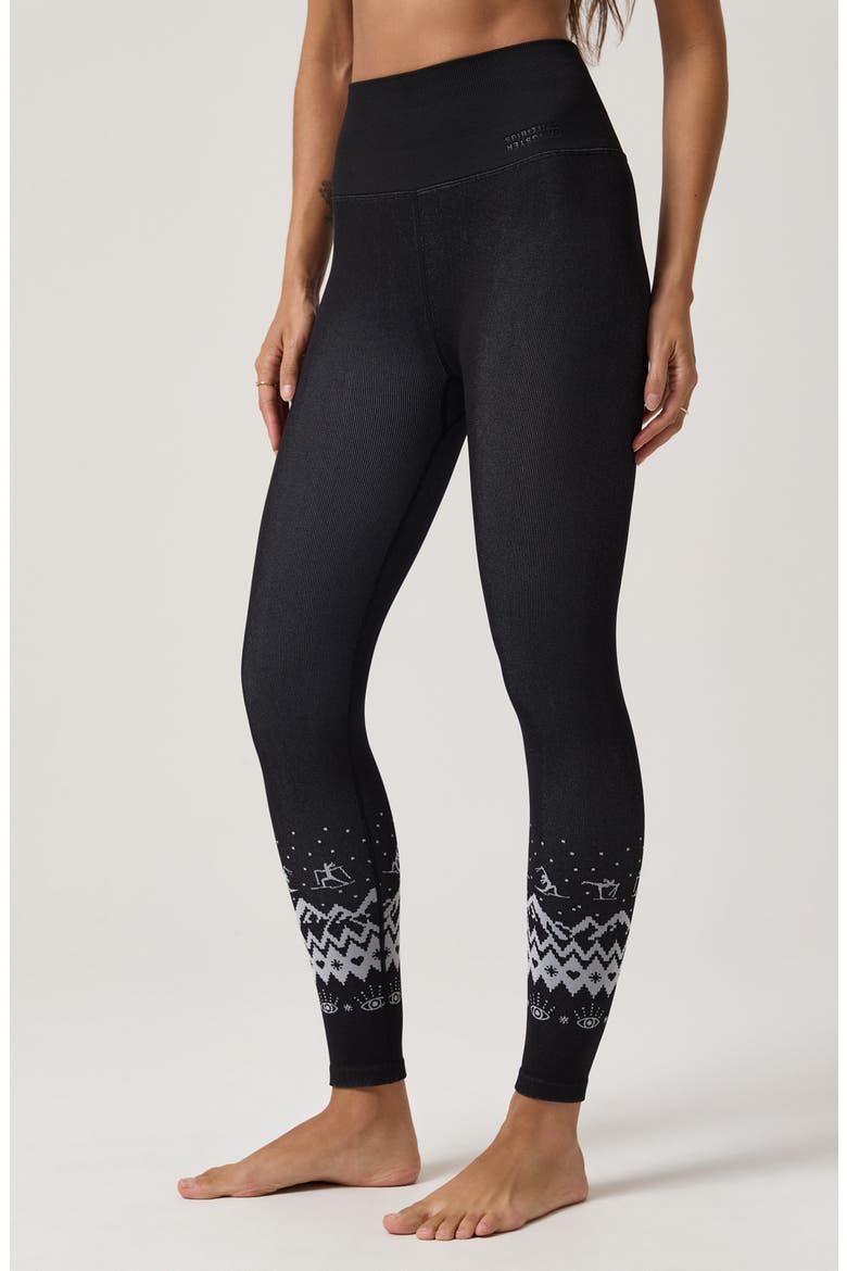 Love and Ski Icon Leggings, Alternate, color, BLACK