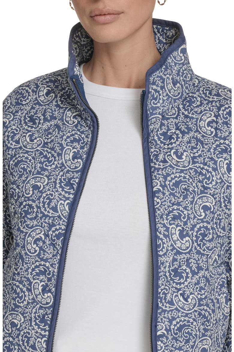 Quilted Cotton Jacket, Alternate, color, BLUE INDIGO EGRET PAISLEY