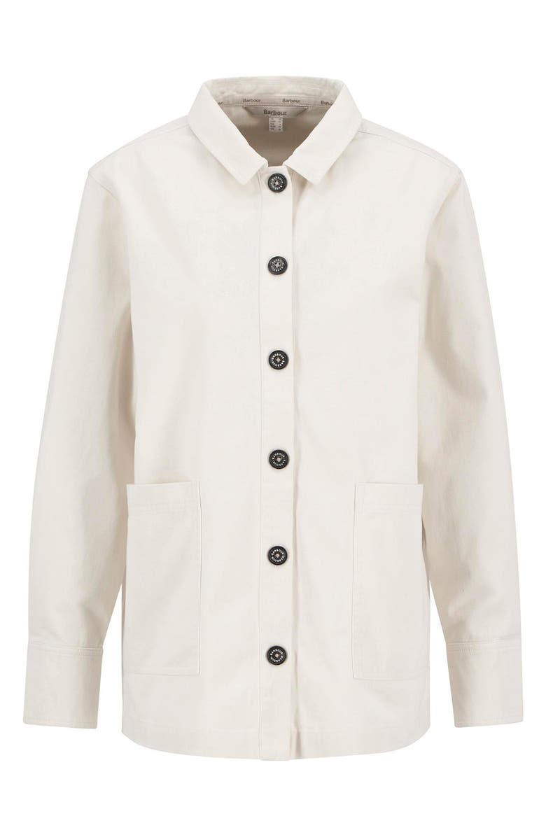 Barbour Lyndale Cotton Overshirt, Alternate, color, Cloud