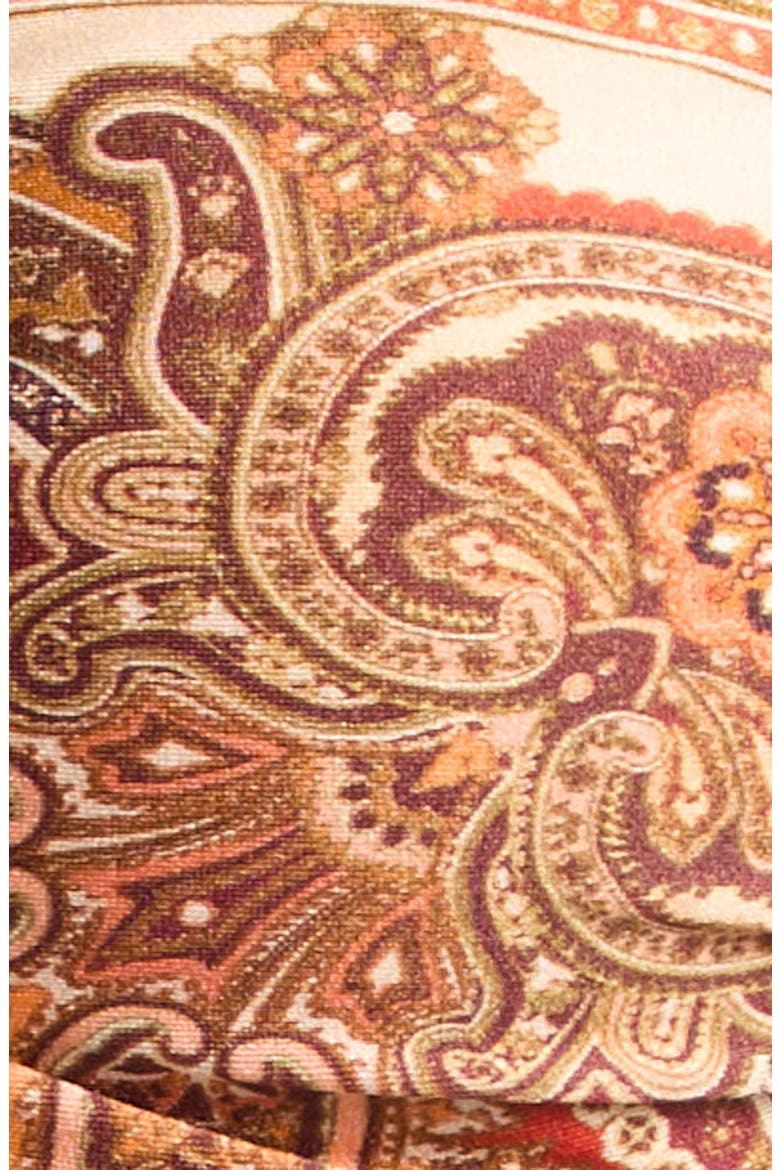Mahon Scarf Tie Strapless Bikini Top, Alternate, color, TANGERINE PAISLEY