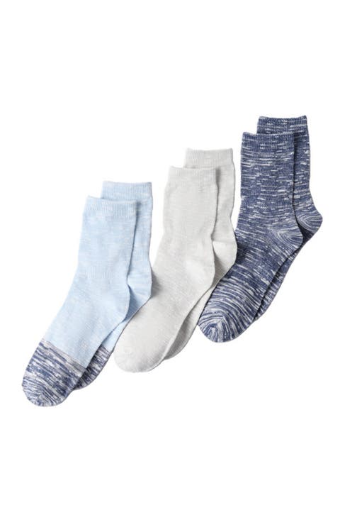 3-Pack Summerweight Slub Midi Socks