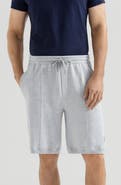 Brunello Cucinelli Cotton and silk French terry double knit Bermuda shorts with logo