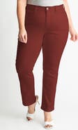SLINK Jeans High Waist Ankle Slim Straight Leg Pants