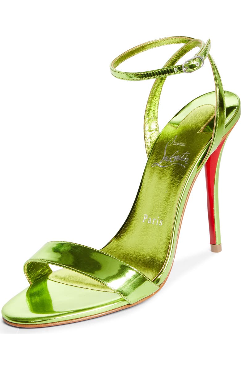 Christian Louboutin Miss Z Ankle Strap Sandal, Main, color, Kiwi/ Lin Kiwi