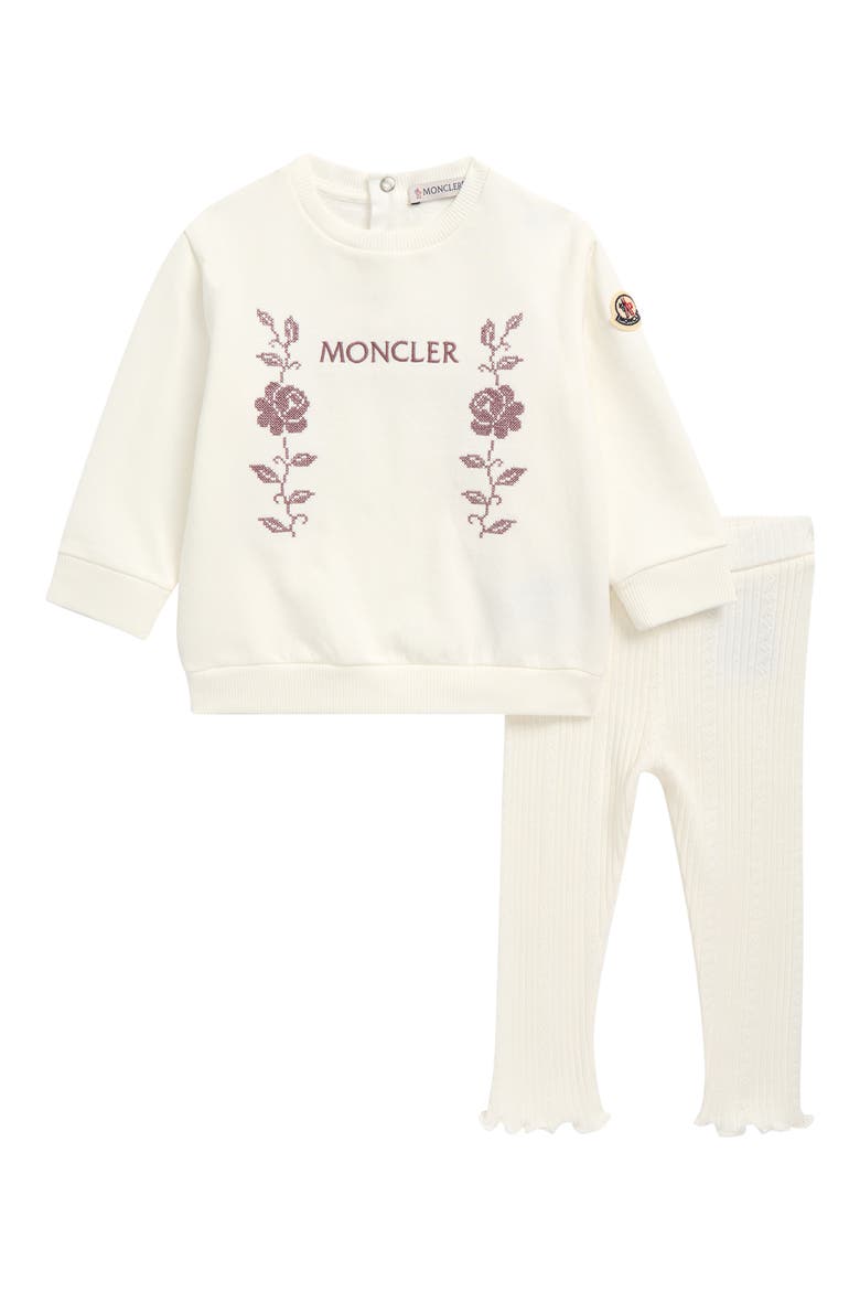 Kids' Stretch Cotton Sweatshirt & Leggings Set, Main, color, WHITE