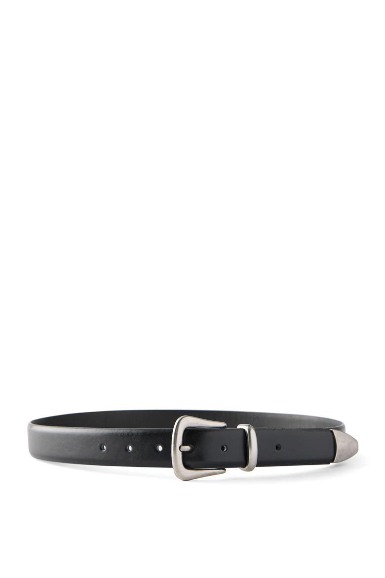 Men's Western Belt, Main, color, Black Burnished Silver