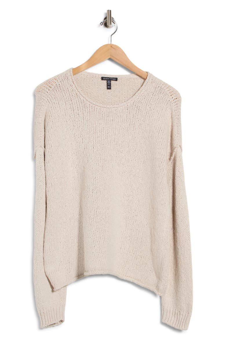 Crewneck Organic Cotton Sweater, Main, color, SEASALT