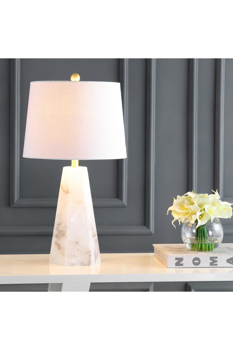 Xio Alabaster LED Table Lamp, Alternate, color, White