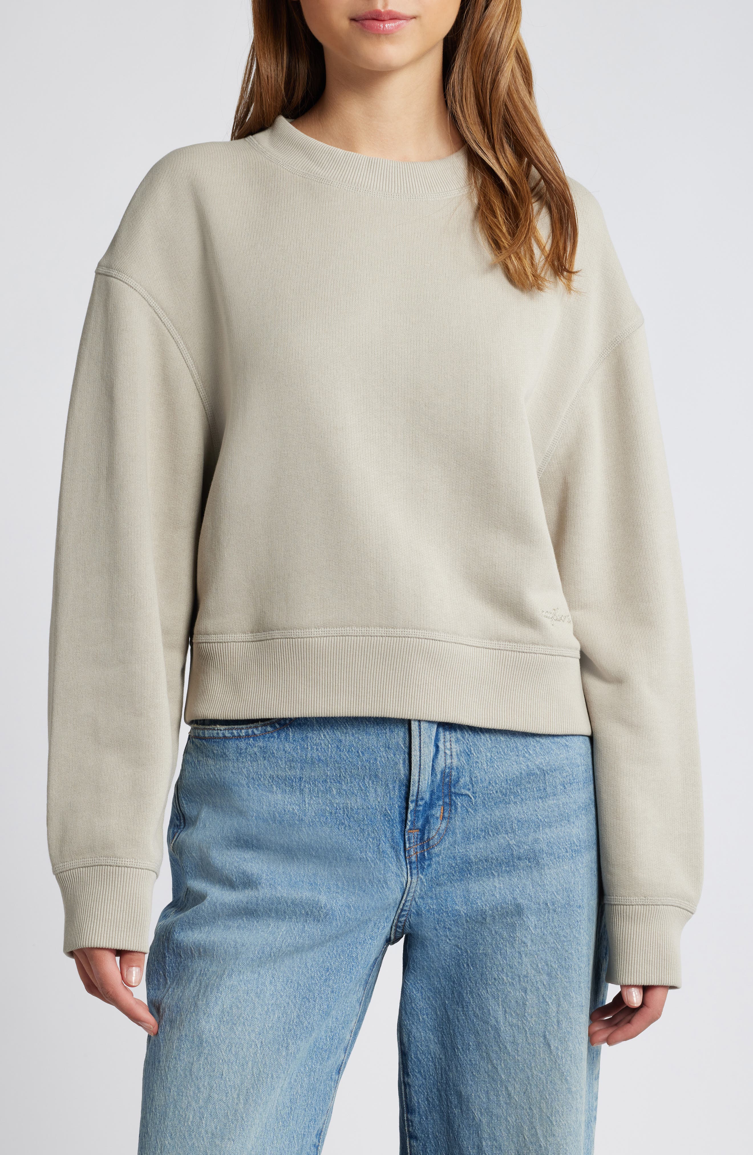rag & bone Cotton Blend French Terry Sweatshirt