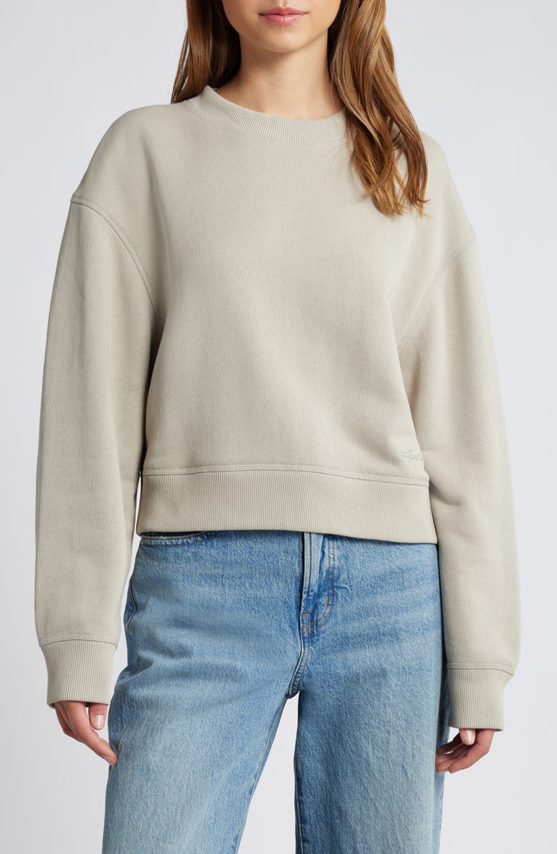 rag & bone Cotton Blend French Terry Sweatshirt, Main, color, Fossil