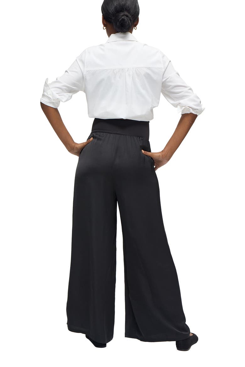 Flowy Woven Maternity Pant, Alternate, color, Black