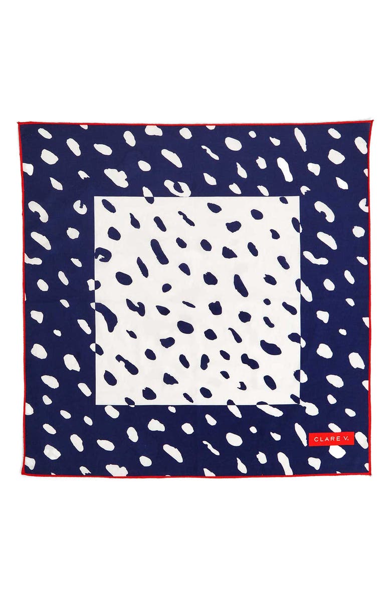 Clare V. Bandana Cotton Scarf, Alternate, color, 