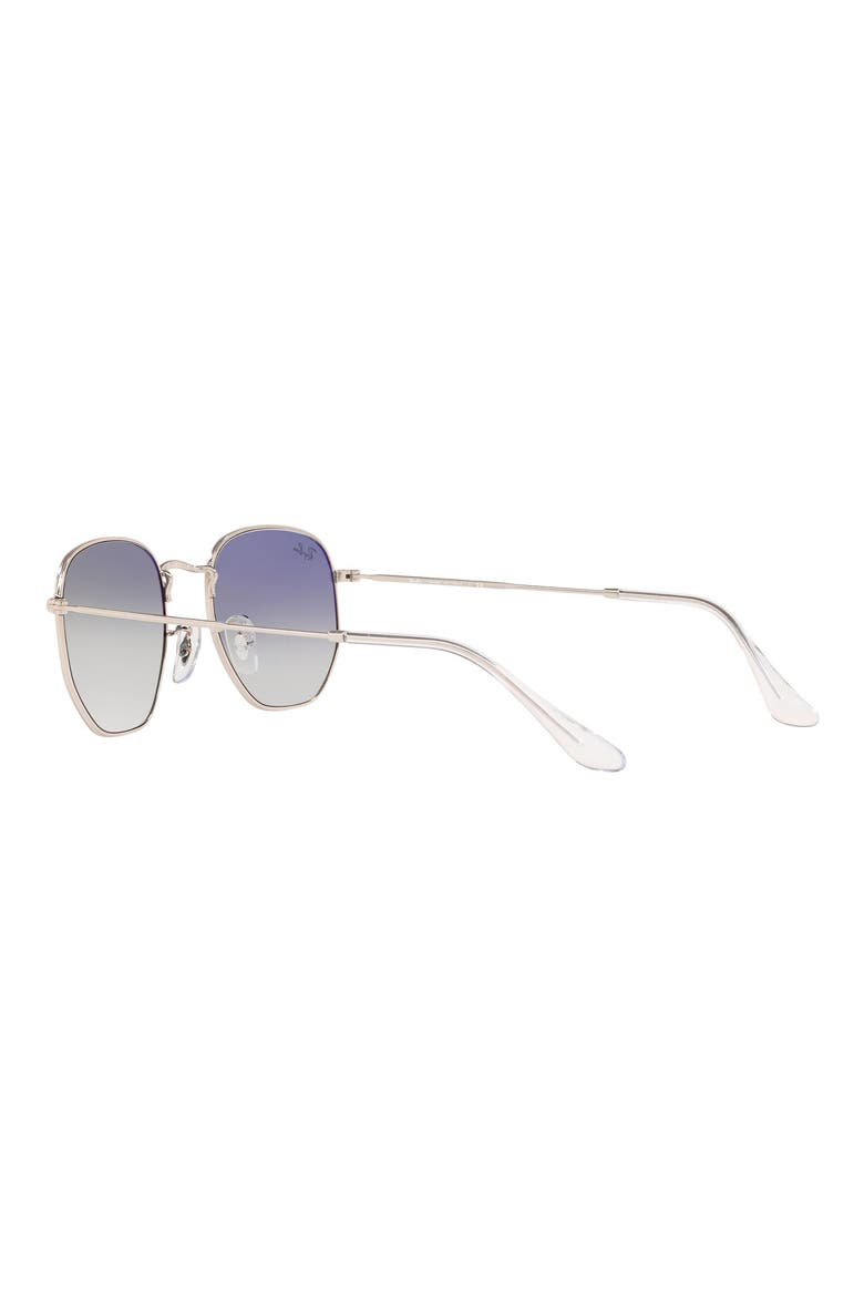 51mm Geometric Sunglasses, Alternate, color, SILVER/ BLUE GRADIENT