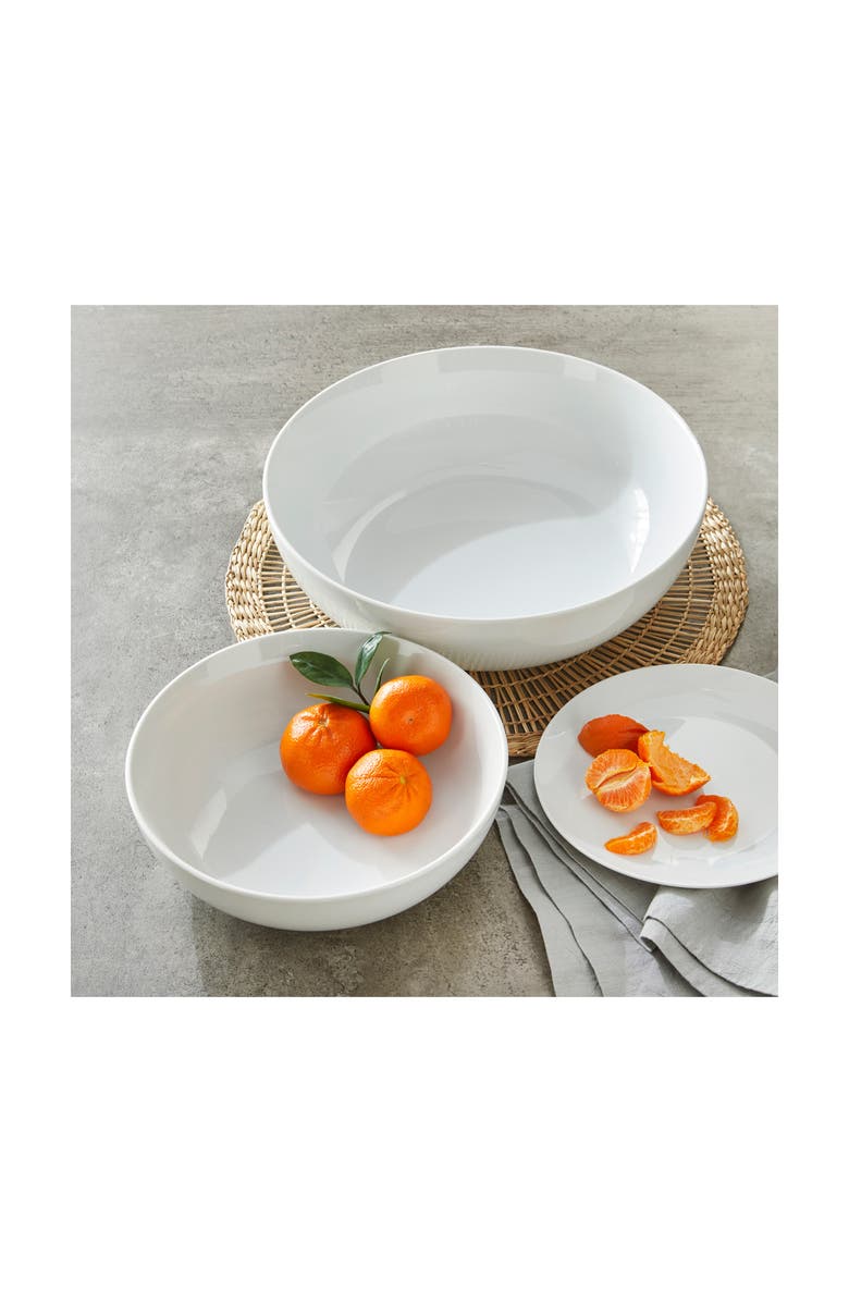 tag Large Whiteware Porcelain Serving Bowl Dishwasher Safe, Alternate, color, White