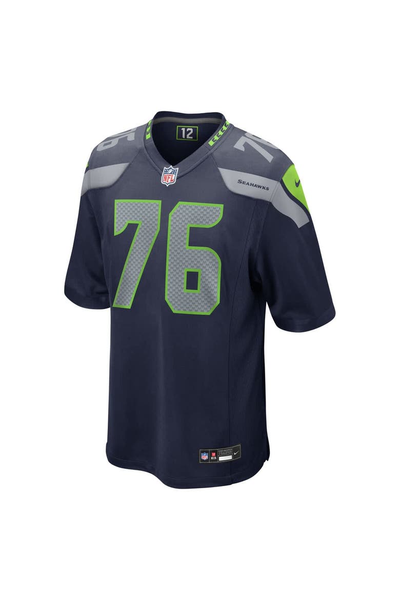 Men's Nike Grey Zabel College Navy Seattle Seahawks 2025 NFL Draft First Round Pick Game Jersey, Alternate, color, Navy