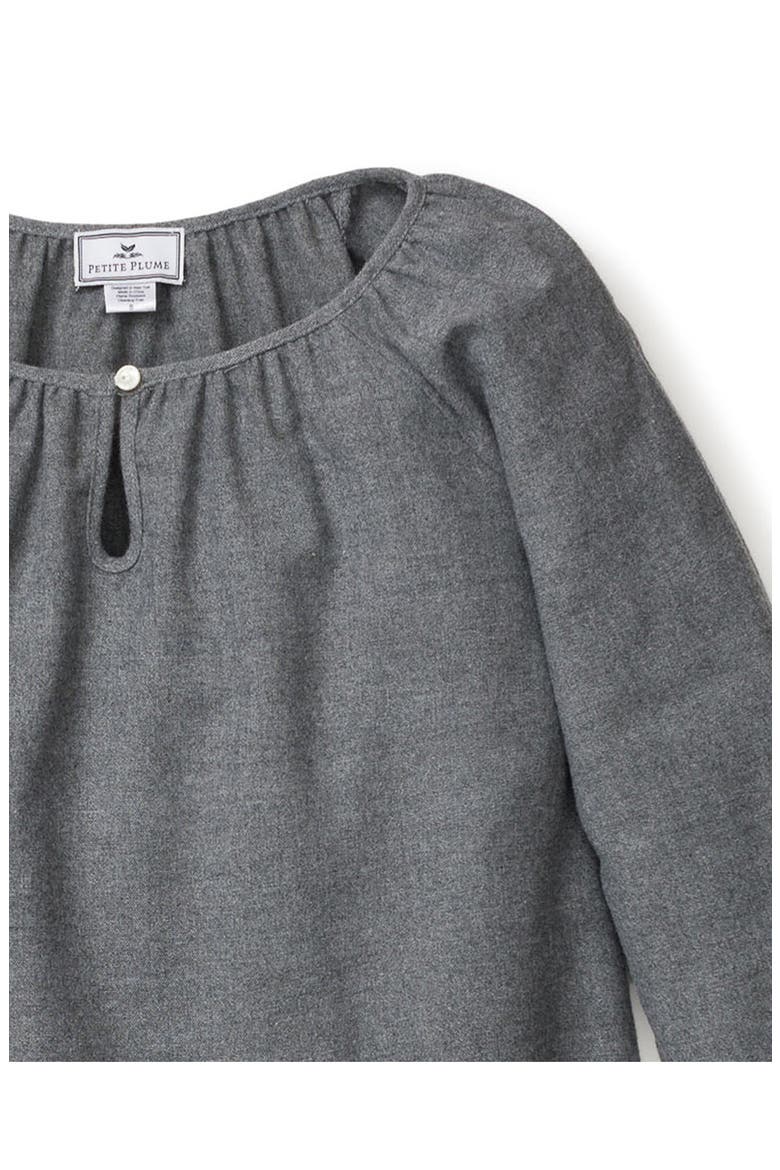 Kids' Delphine Flannel Nightgown, Alternate, color, GREY