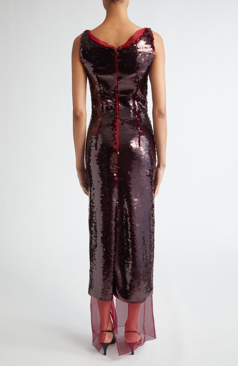 Emilia Wickstead Nehemia Sequin Column Dress, Alternate, color, 