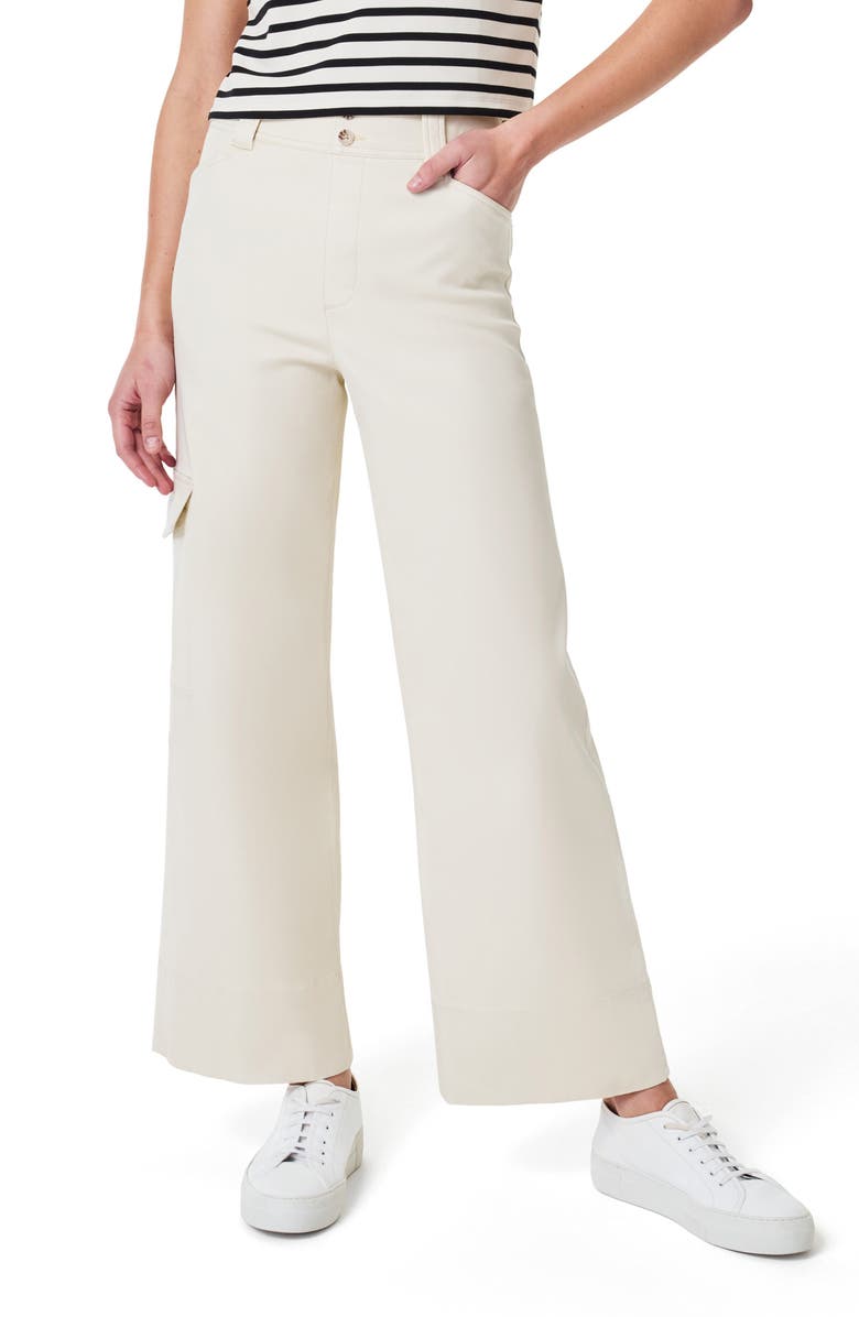 SPANX<sup>®</sup> Stretch Cotton Blend Twill Ankle Cargo Pants, Main, color,