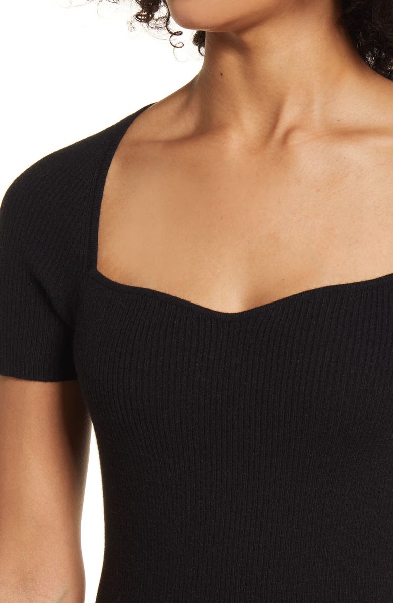 Halogen<sup>®</sup> Sweetheart Neck Rib Sweater, Alternate, color,