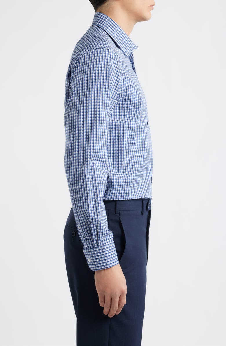 DANIEL HECHTER Trim Fit Check Cotton Dress Shirt, Alternate, color, 